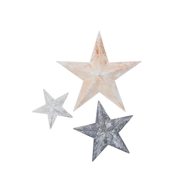 Deco stjerner 10-15-20 cm